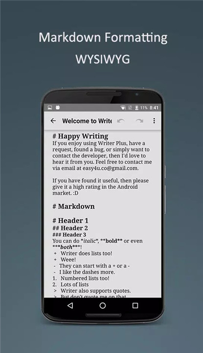 Writer Plus screenshot