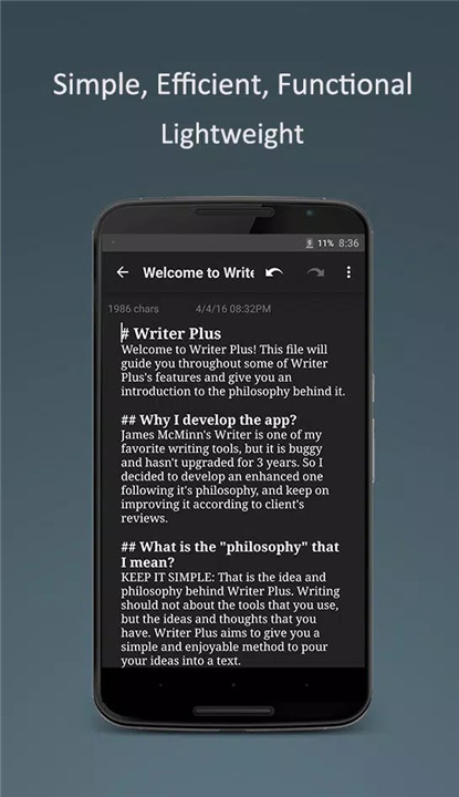 Writer Plus screenshot