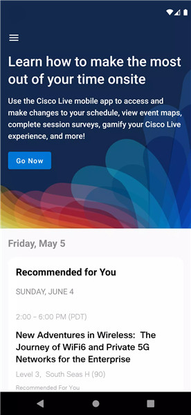 Cisco Events screenshot