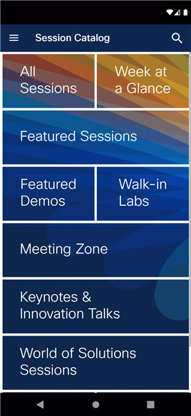 Cisco Events screenshot