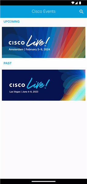 Cisco Events screenshot