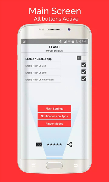 Flash On Call & SMS screenshot