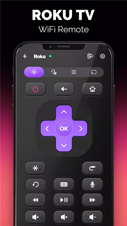 TV remote control for Roku screenshot