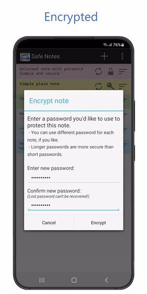 Safe Notes screenshot