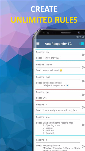 AutoResponder for Telegram screenshot