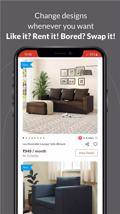Rentomojo - Furniture on Rent screenshot