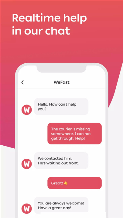 Wefast: Courier Delivery App screenshot