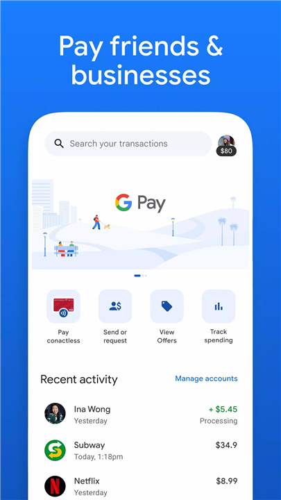 Google Pay: Save and Pay screenshot