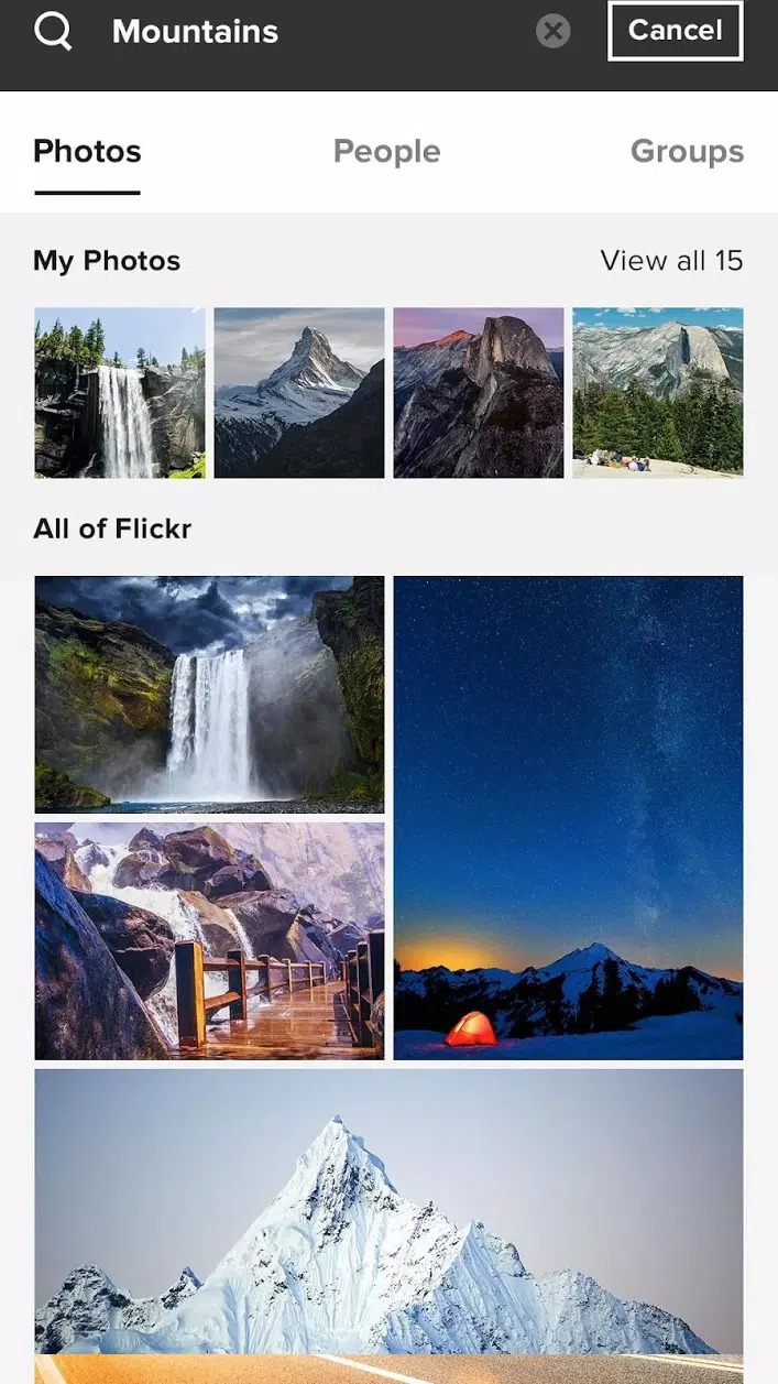 Flickr screenshot