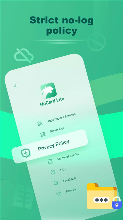 NoCard Lite - Security Proxy screenshot