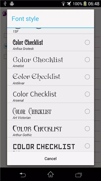 Color Checklist screenshot