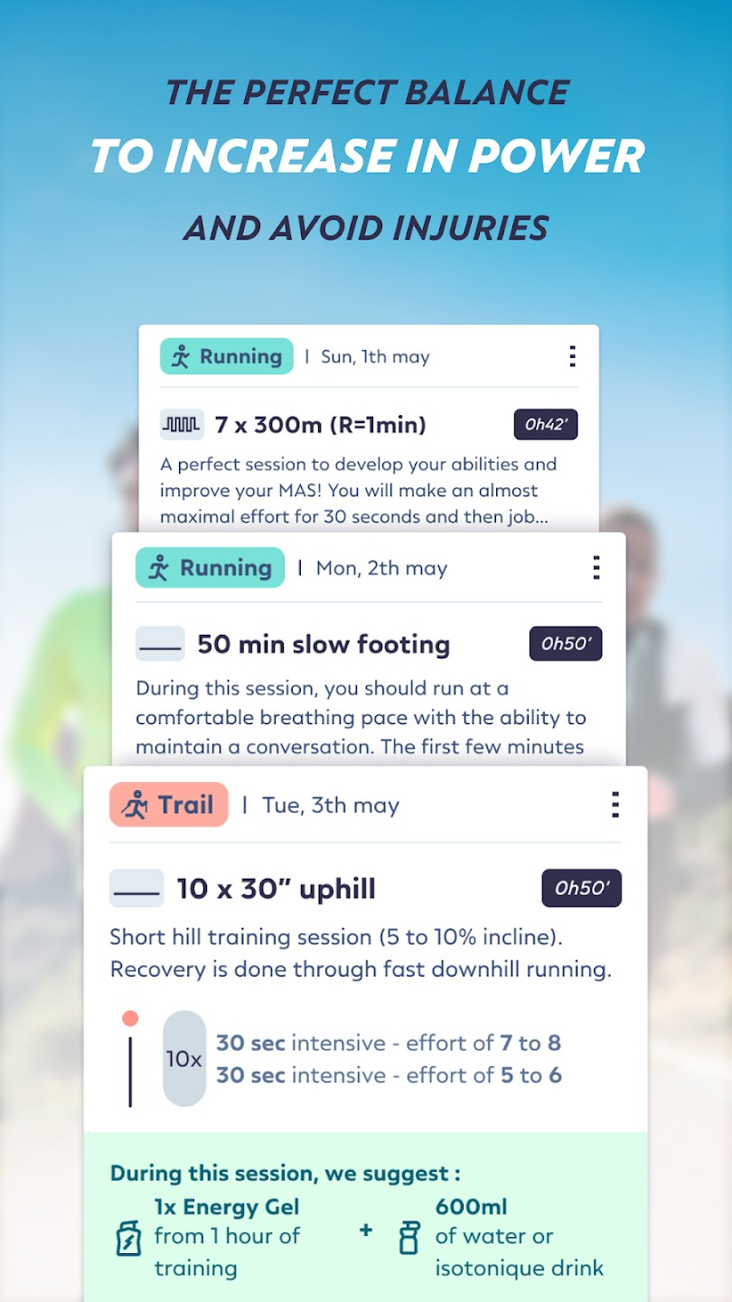 Kiprun Pacer Running Plans screenshot