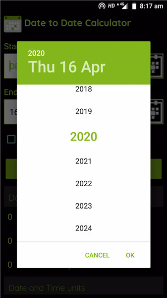 Date Calculator screenshot