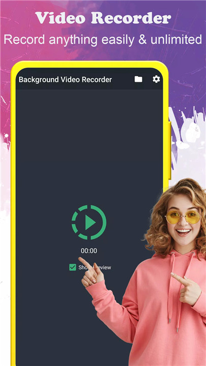background video recorder screenshot