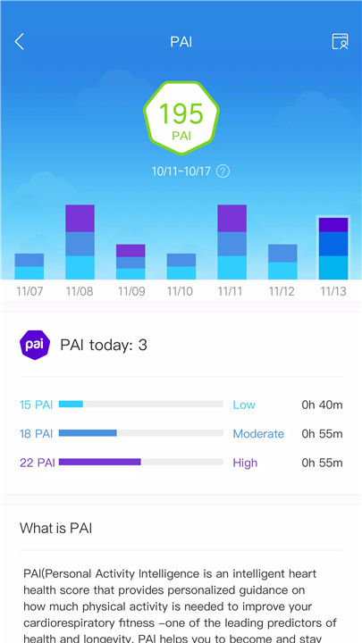 PAI for Amazfit screenshot