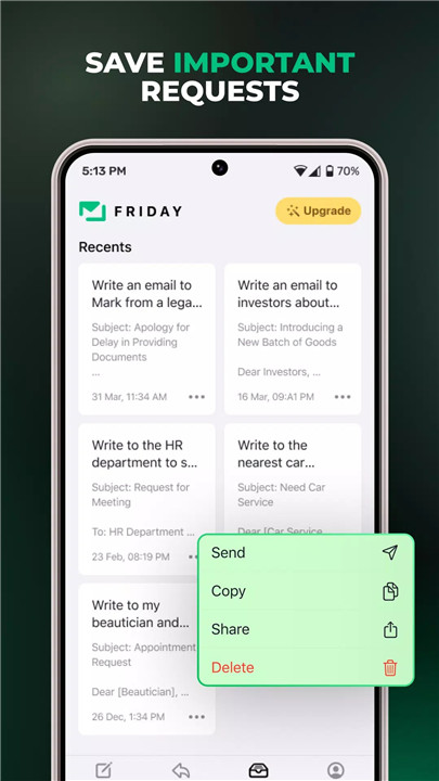 Friday: AI E-mail Assistant screenshot