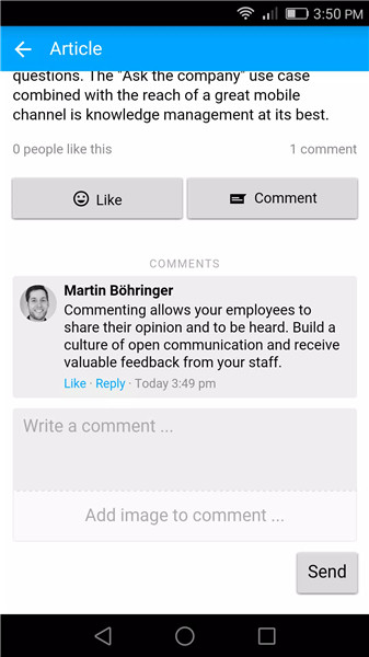 Staffbase screenshot