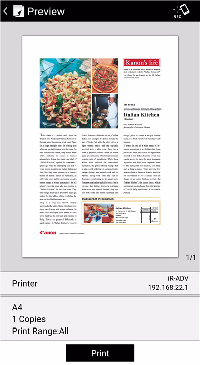 Canon PRINT Business screenshot