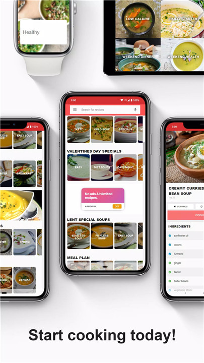 Soup Recipes app screenshot