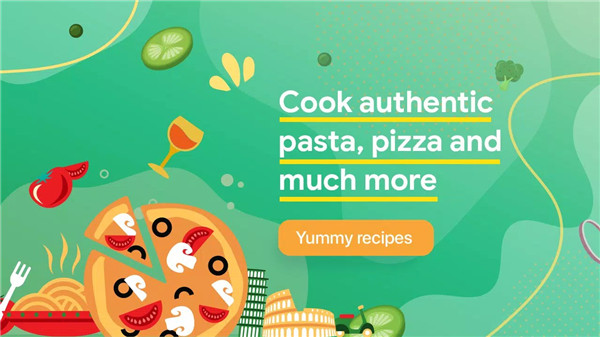 Italian recipes app screenshot