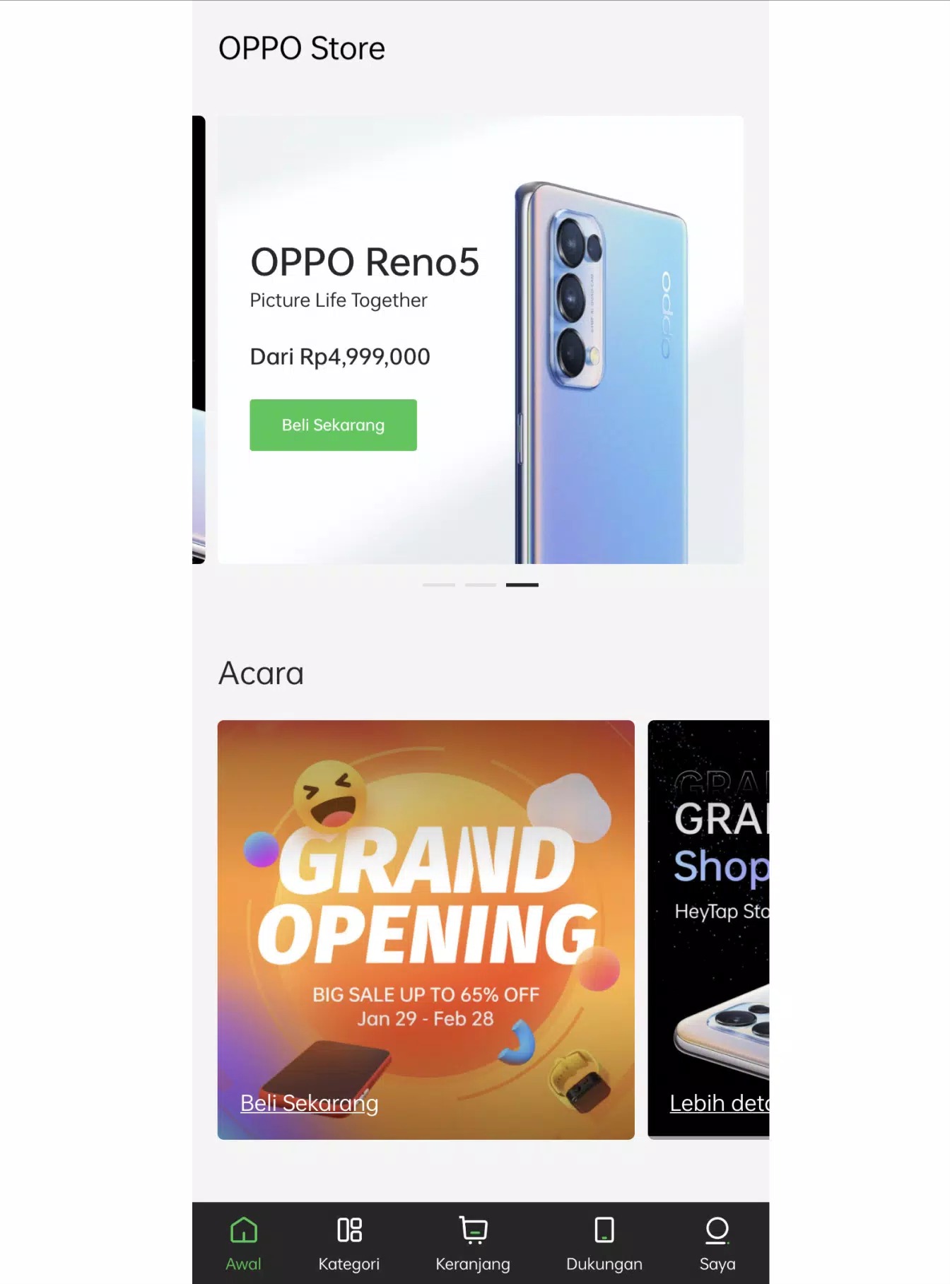 OPPO Store screenshot