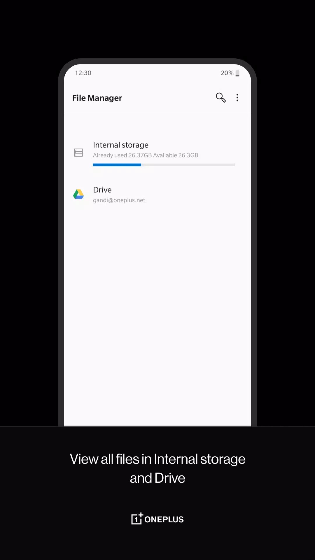 OnePlus File Manager screenshot