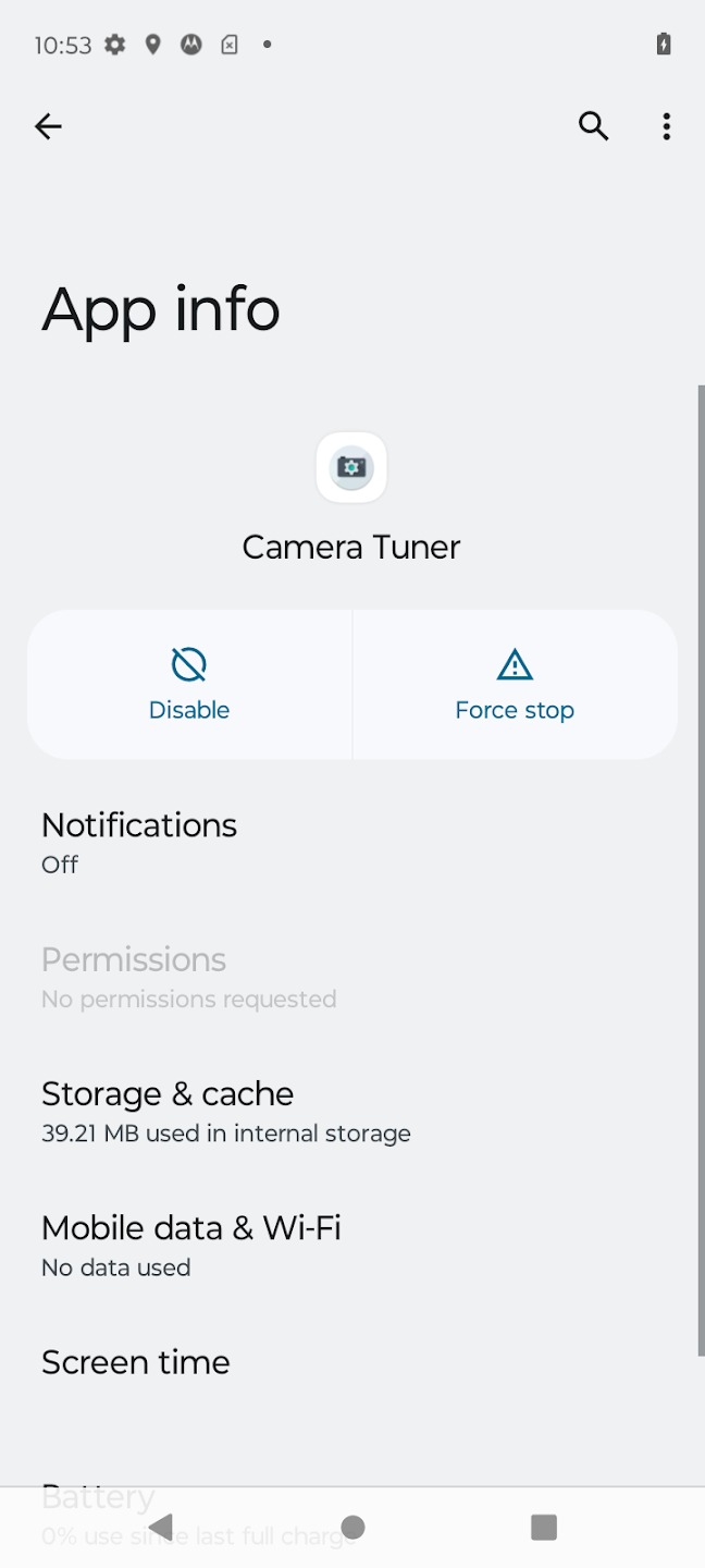 Moto Camera Tuner 4 screenshot