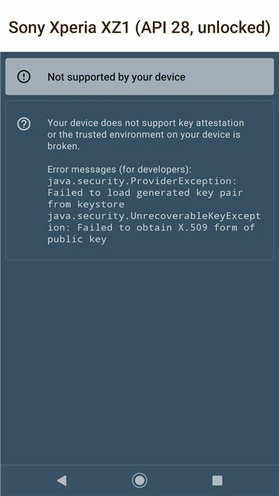 Key Attestation Demo screenshot