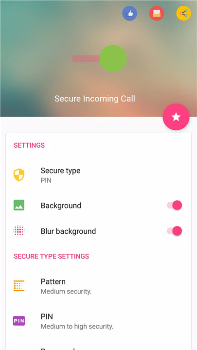 Secure Incoming Call screenshot