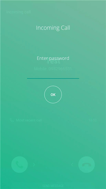 Secure Incoming Call screenshot