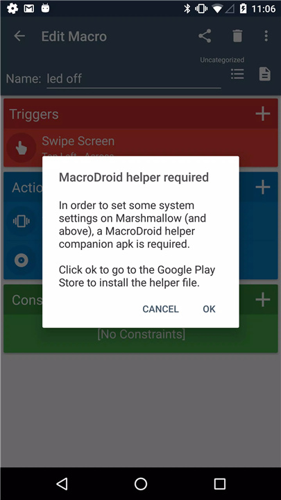 Settings Helper for MacroDroid screenshot