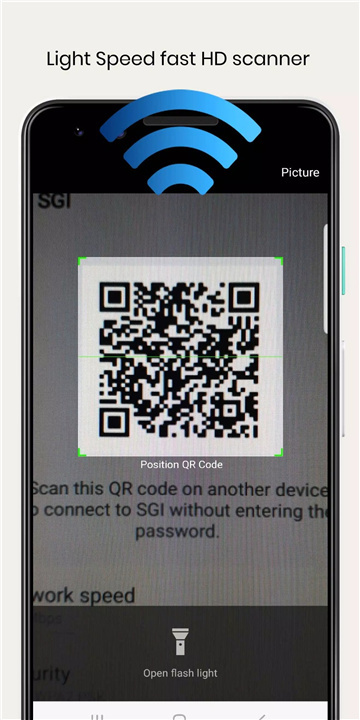 WiFi QrCode Password scanner screenshot