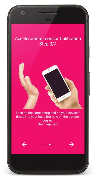 Accelerometer sensor Calibrato screenshot
