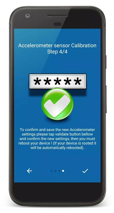 Accelerometer sensor Calibrato screenshot