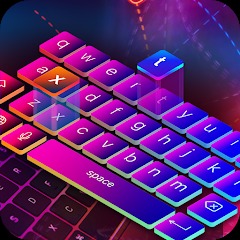 Neon Led Keyboard Photo, Emoji