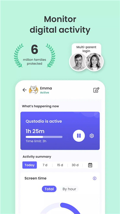 Qustodio Parental Control App screenshot