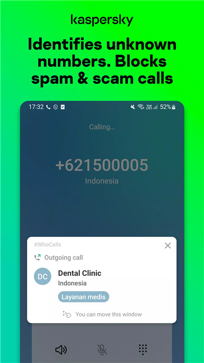 Anti-spam: Kaspersky Who Calls screenshot