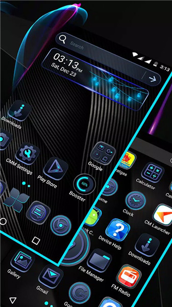 Cool Black Launcher Theme screenshot