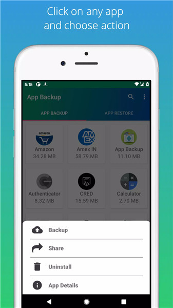 App Backup and Restore screenshot