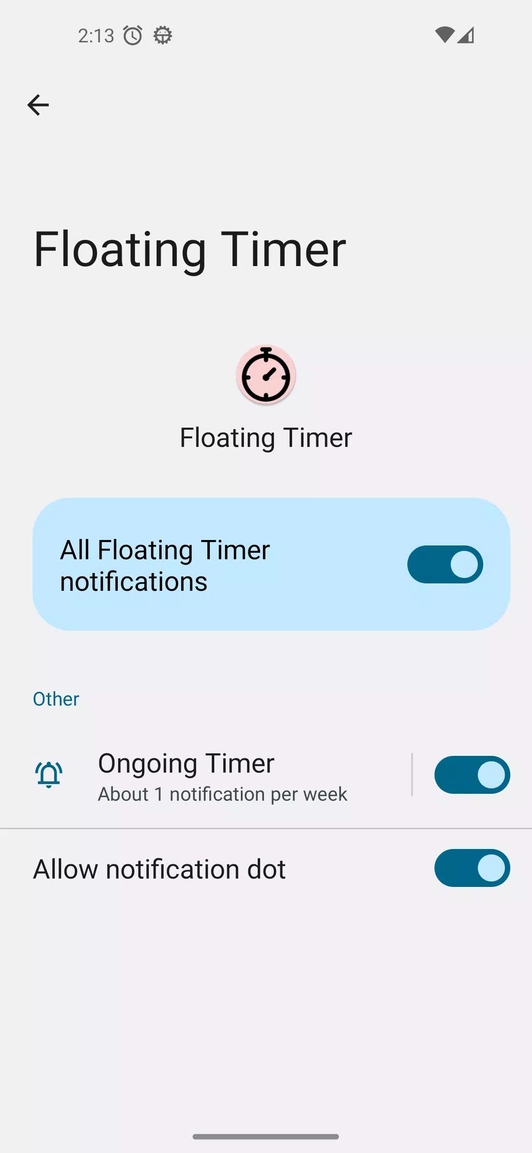 Floating Timer screenshot