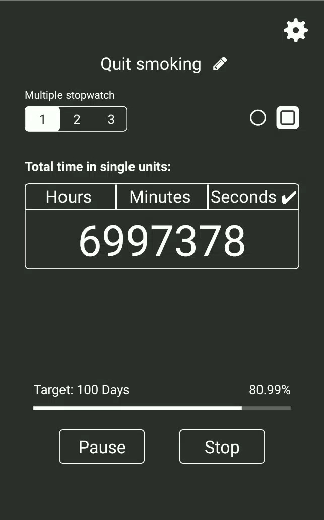 Infinite Stopwatch screenshot