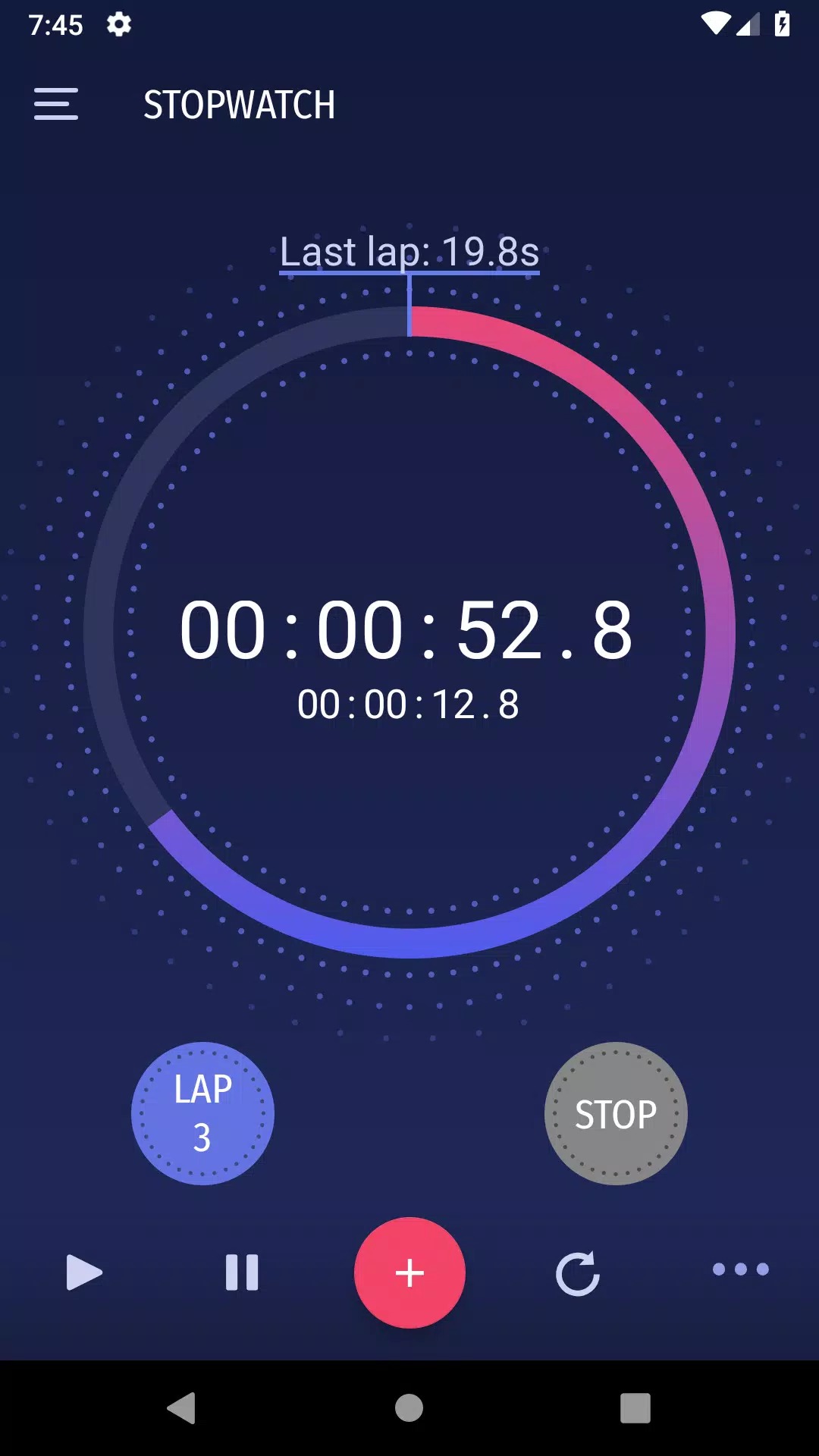 multi stopwatch screenshot