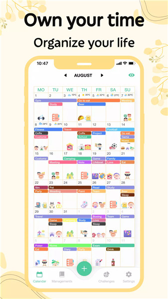 Cute Calendar Schedule Planner screenshot