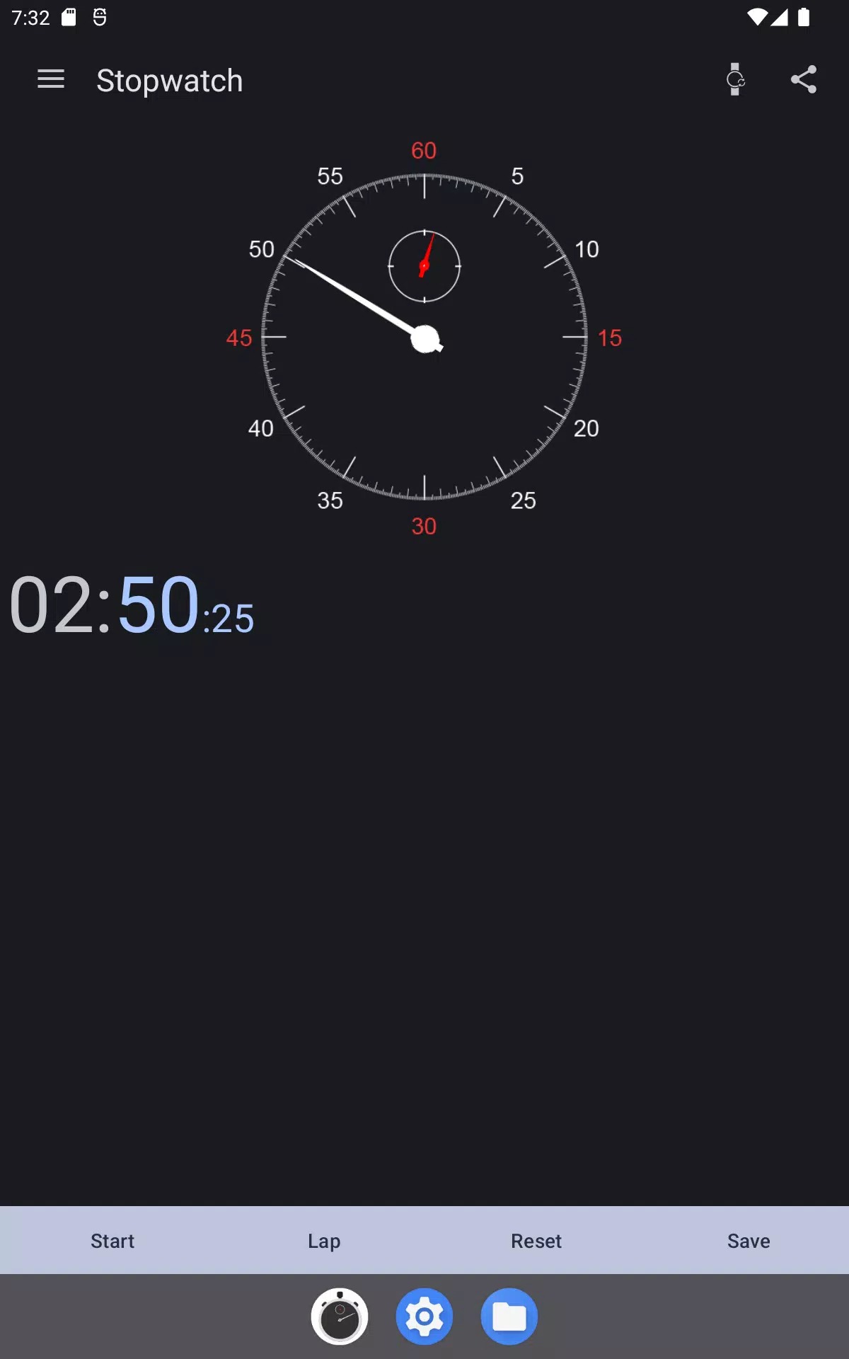 Stopwatch (Wear OS) screenshot