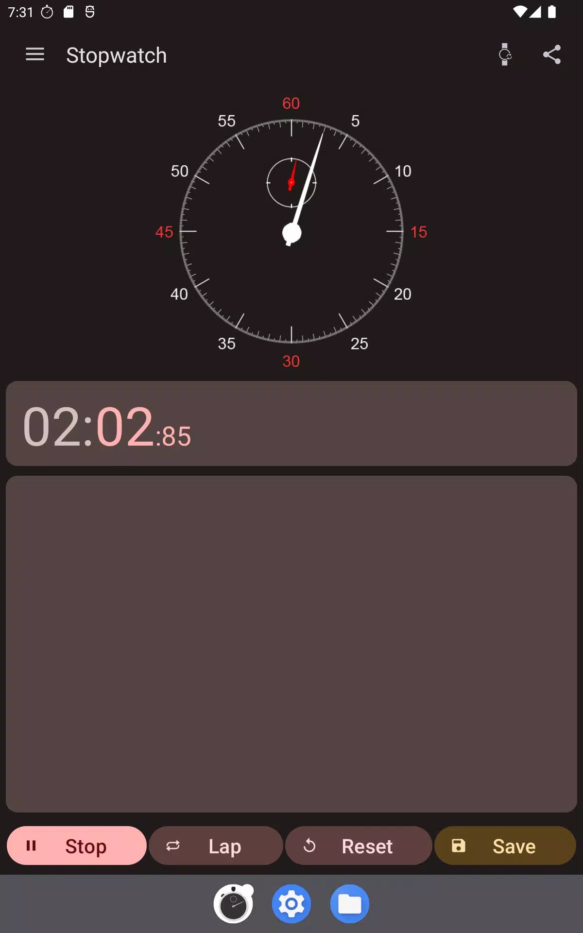 Stopwatch (Wear OS) screenshot