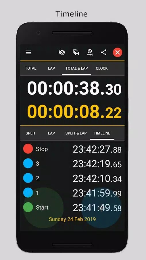 Stopwatch 2 Advanced lap timer screenshot