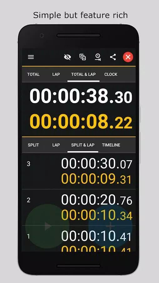 Stopwatch 2 Advanced lap timer screenshot