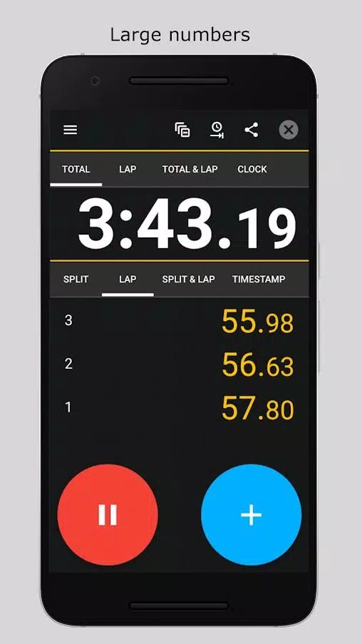 Stopwatch 2 Advanced lap timer screenshot