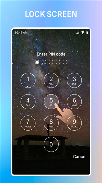 Lock screen passcode screenshot