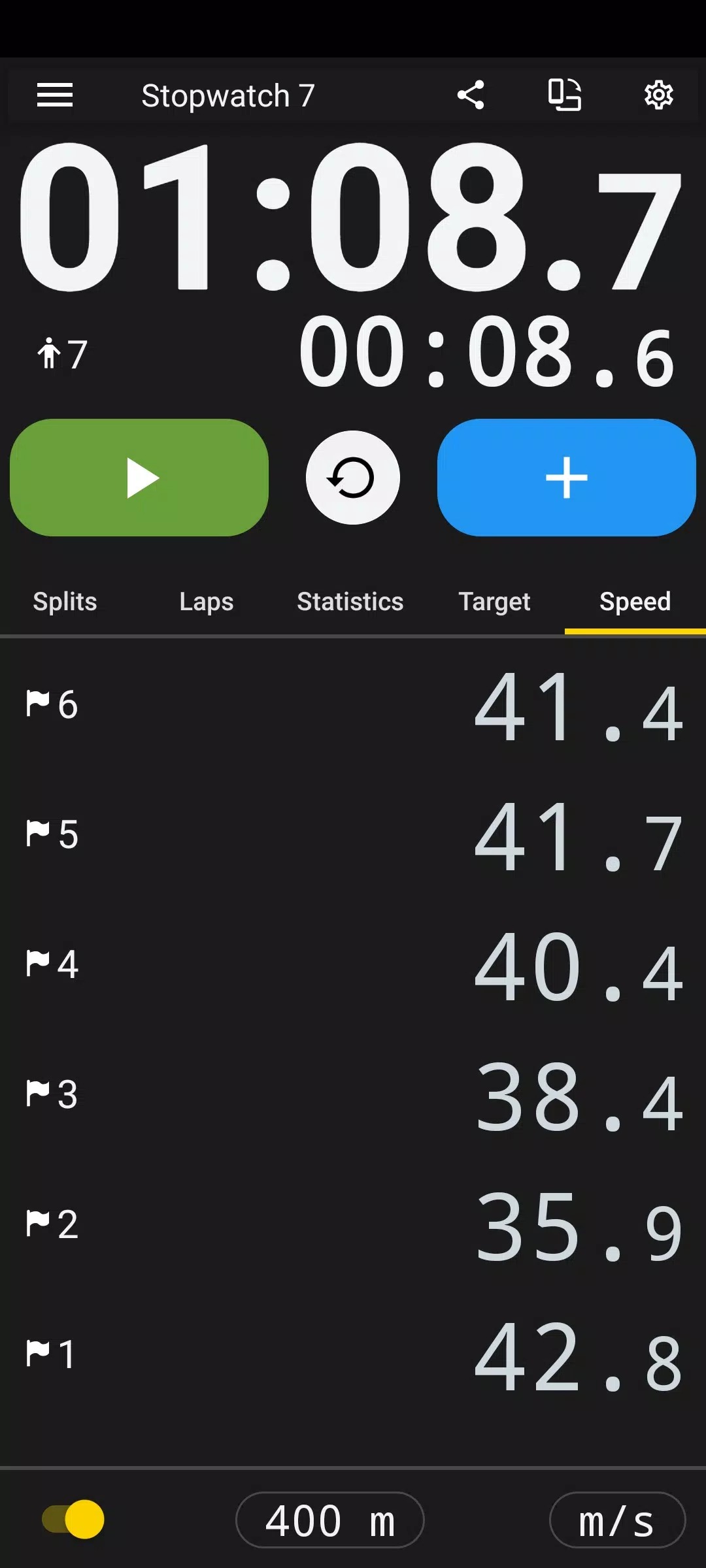 Talking stopwatch multi timer screenshot